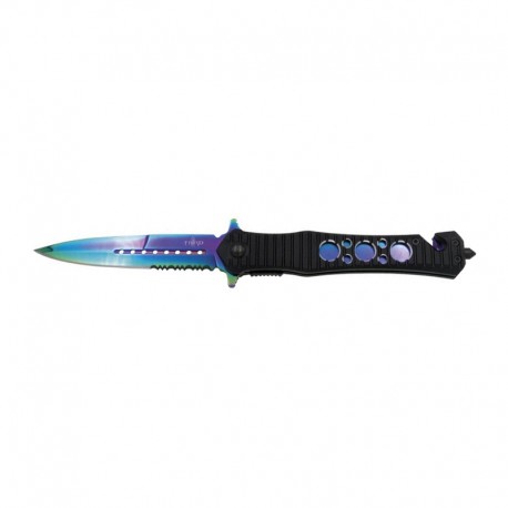 THIRD Rainbow/ black Alu 13cm knife, Stainless steel