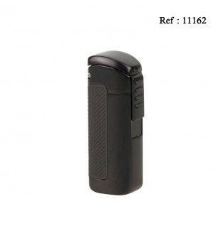 Briquet Cigare Triple Jet noir en boîte cadeau