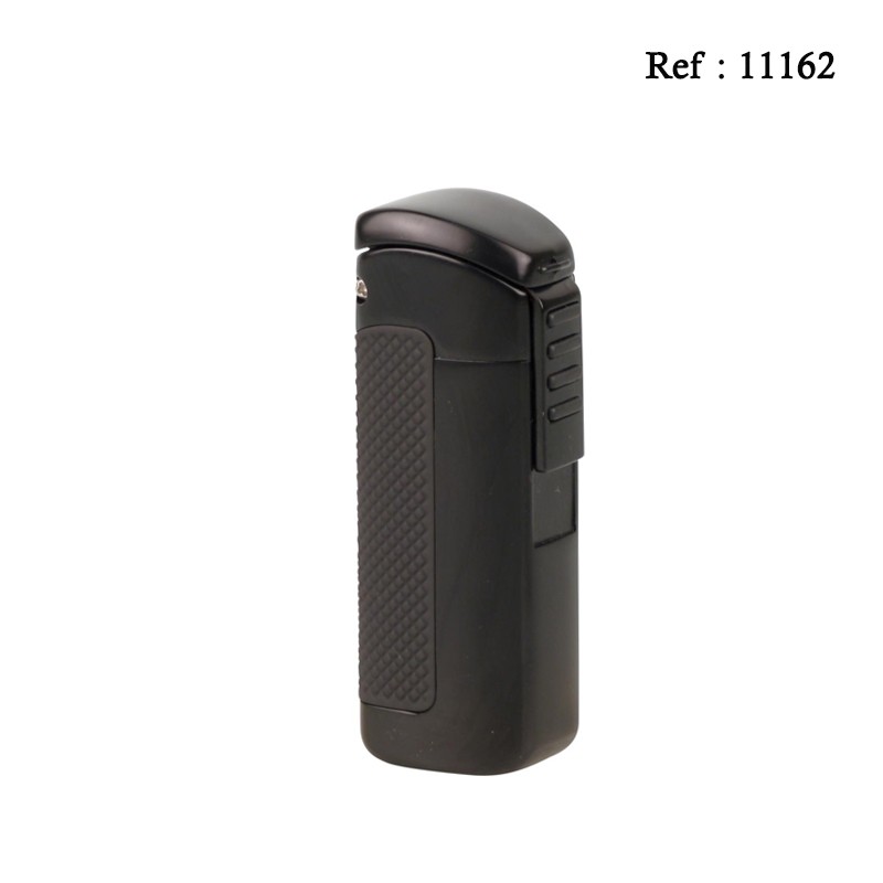 Briquet Cigare Triple Jet noir en boîte cadeau