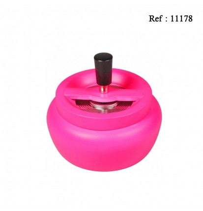 Cendrier poussoir Rose Fluo Mat Ø 13 cm