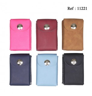 cigarette case simili leather 85 mm assorted per 12 pcs