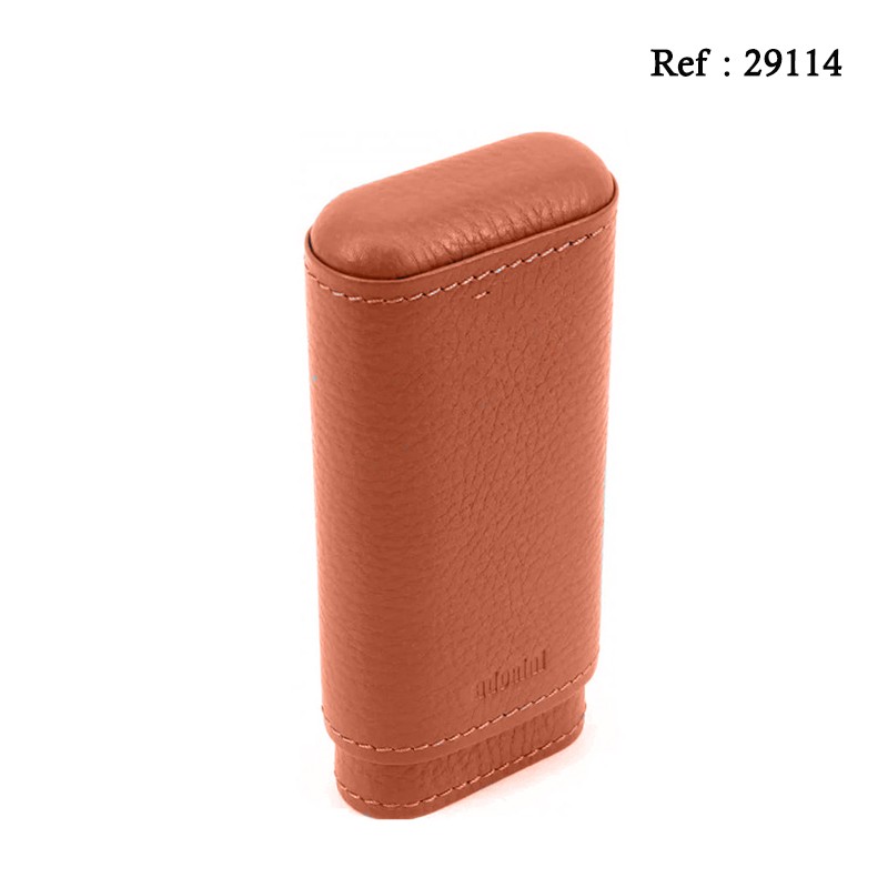 Etui à 2-3 Cigares ADORINI Cuir Rouge