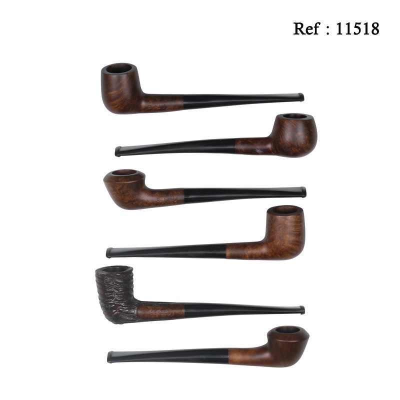 pipes assorted with small heard without filter, per 6 pcs