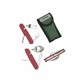 HERBERTZ Camping Cutlery 6pcs Red 11cm Stainless Steel with Case