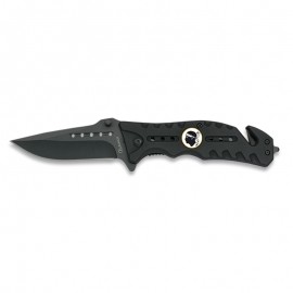 Knife FOS Black "Corsica" 8 cm with clip