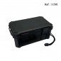 travel humidor black, 18 cigars