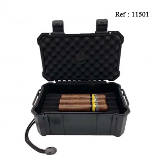 travel humidor black, 18 cigars