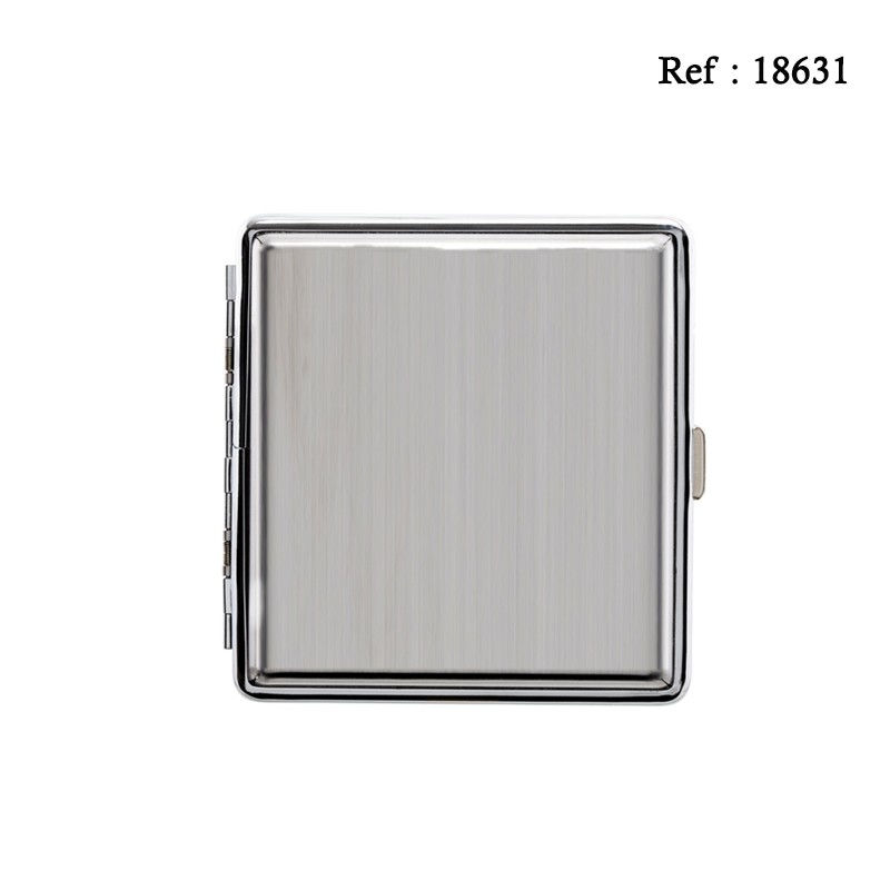 cigareetes case silver satin per 12 pcs