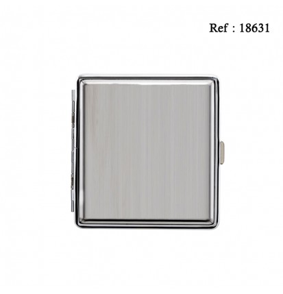 cigareetes case silver satin per 12 pcs