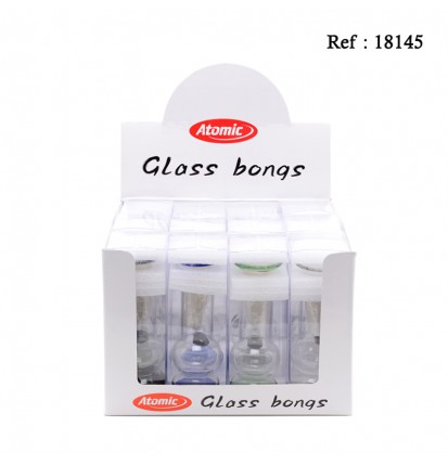 mini glass bong 12 cm 4 colors assorted per 12 pcs