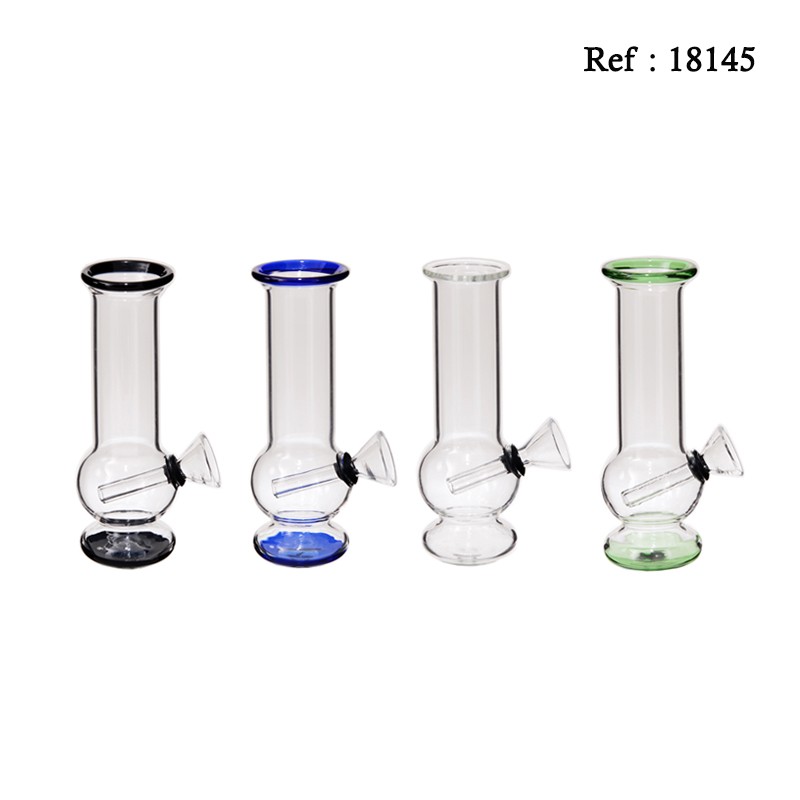 mini glass bong 12 cm 4 colors assorted per 12 pcs