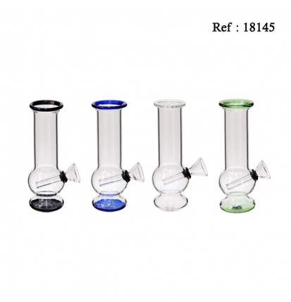 mini glass bong 12 cm 4 colors assorted per 12 pcs