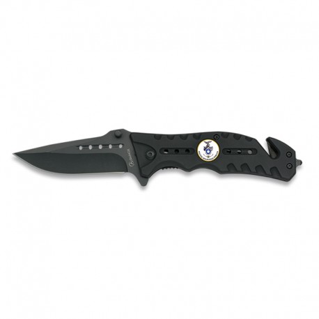 Knife FOS Black "Policia Segurança Publica" 8 cm with clip