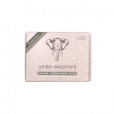 Filtre 9mm White Elephant Ecume de mer 40filtres/boite,display 10boi