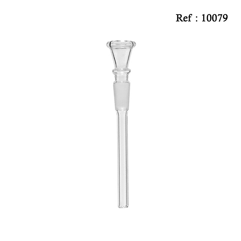 glass chillum for bang 10 mm, height 9 cm, per 6 pcs