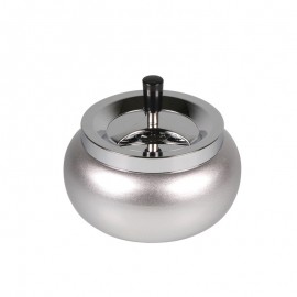 Spinning table ashtray Jumbo Silver Mat/Chrom Ø 17 cm, hight 10 cm