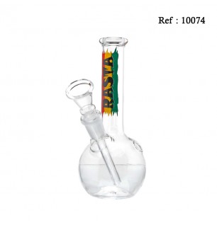 glass bong 16 cm Rasta, Ø 24 mm