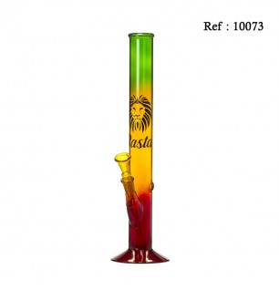 Bang 35 cm en verre Rasta Lion, Ø 36 mm