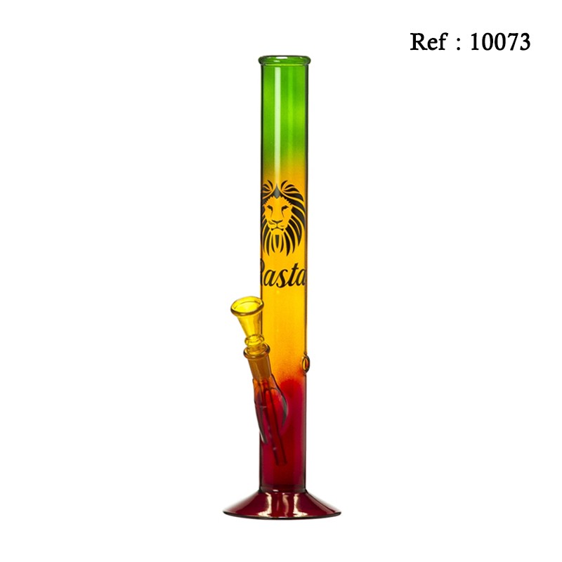 Bang 35 cm en verre Rasta Lion, Ø 36 mm