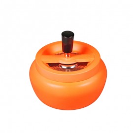 spinning ashtray bellied neon orange mat Ø 13 cm