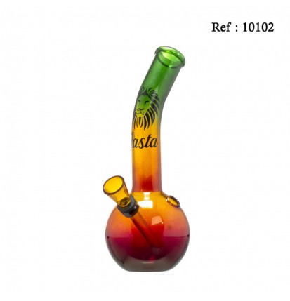 Bang 18 cm en verre Rasta, Ø 24 mm, épaisseur 3 mm