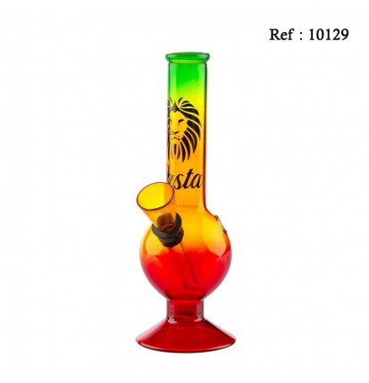 glass bong 16 cm Rasta Lion Ø 22 mm