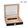 humidor black matte glass window for 20 cigares