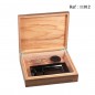 brown wood humidor for 25 cigars 260 x 220 x 70