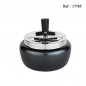 Ashtray exclusive black metallic 13 cm