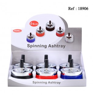 spinning ashtray assorted colors per 6 pcs