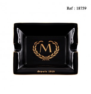 Myon cigar ashtray black/gold 205 x 168 x 35 mm