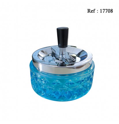 cigarette ashtray transparent blue, 11.9 cm