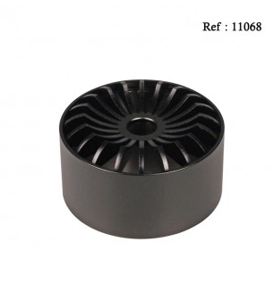 alu ashtray with top part star Black Ø 10cm