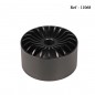 alu ashtray with top part star Black Ø 10cm