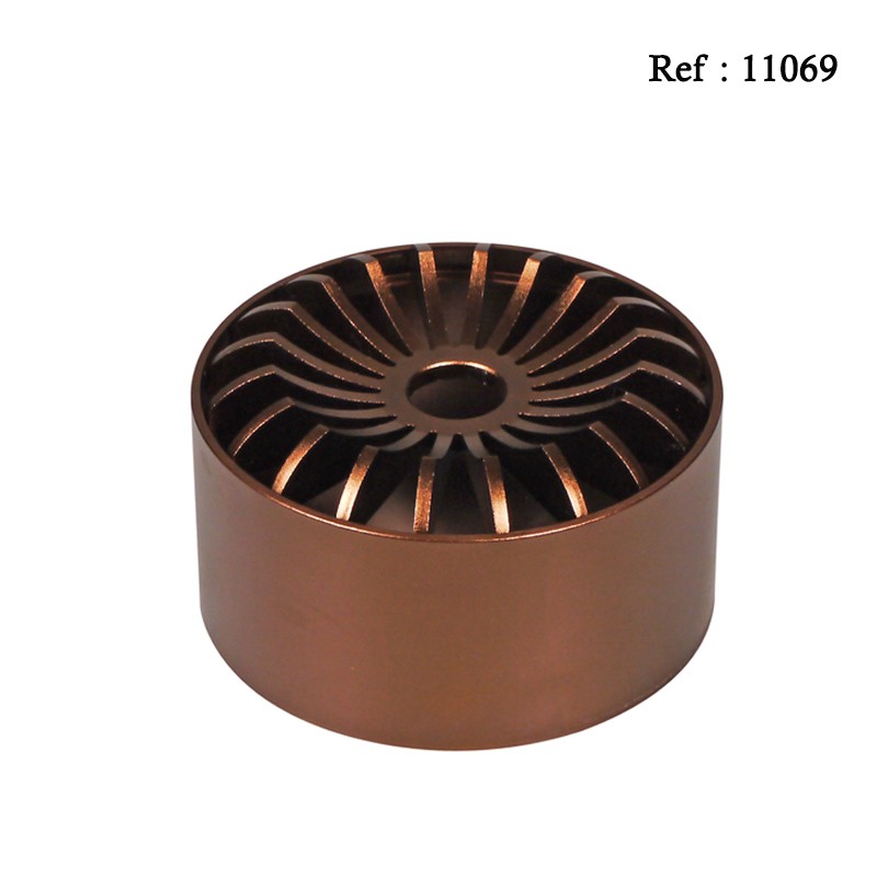 alu ashtray with top part star bronze 10cm