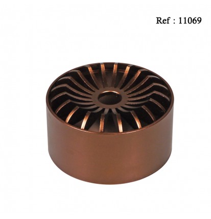 alu ashtray with top part star bronze 10cm