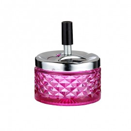 spinning ashtray glass Pink Ø 9.5 cm