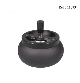 spinning ashtray black mat Ø 13 cm