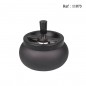 spinning ashtray black mat Ø 13 cm