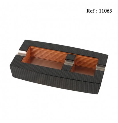 Cigar ashtray carbon 2 rests, 255 x 140 x 45