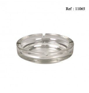 glass cigarette ashtray clear round Ø 14.5 cm per 6 pcs