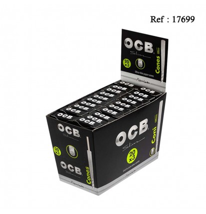 Cones OCB Slim Black Premiumn, pack de 3 x 20