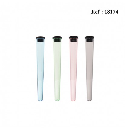 cone tube acrylic 4 colors assorted per 48 pcs