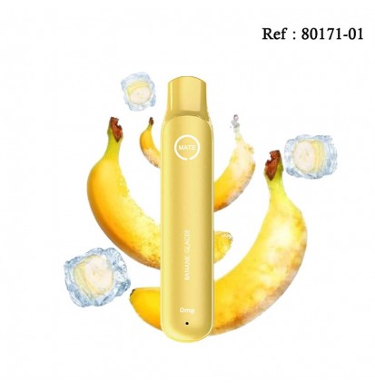 E-cigarettes jetables FLAWOOR Mate 0mg/mL - Banane Glacée