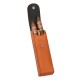 adorini cigar case real leather 2.- cigars orange with cedro divider