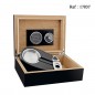 Set Humidor, ashtray, cigar cuitter black