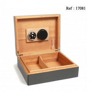 Humidor grey 25.3 x 21.3 x 8.3 cm