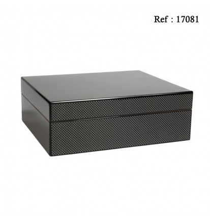 Humidor grey 25.3 x 21.3 x 8.3 cm