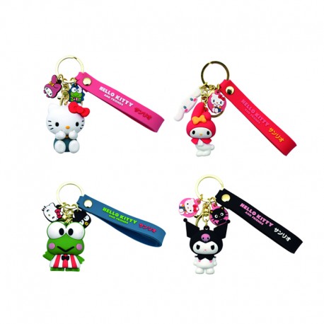 Porte-clés/bijou de sac Hello Kitty & Friends lot de 4