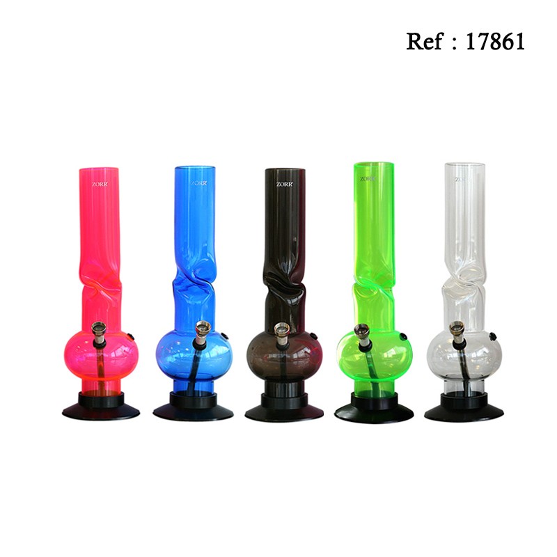 zorr acrylic bong 31 cm tc assorted per 5 pcs